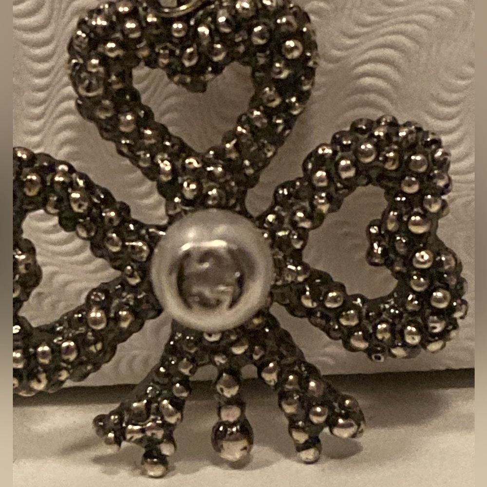 Gucci Sterling Silver Pendant Necklace New authentic clover - Picture 10 of 11
